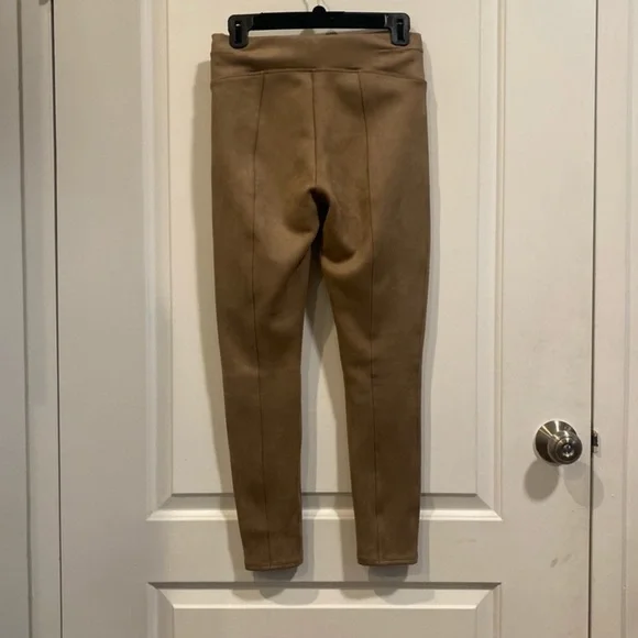 Spanx Faux Suede Leggings in Color Camel - Picture 5 of 5